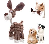 Feaolala Petsboro Bitebuddy Pets Bite Buddy Shirem Bitebuddy Indestructible Interactive Dog Toys Plush Toy For Aggressive Chewers Teeth Cleaning Resistant Squeaky Dog Chew Toys (Brown)