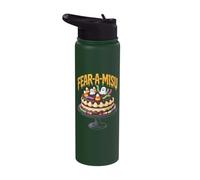 Fear-A-Misu Creepy Dessert Ghosts Candy Worms Stainless Steel Insulated Water Bottle