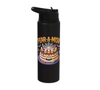 Fear-A-Misu Halloween Cake Design Stainless Steel Insulated Water Bottle