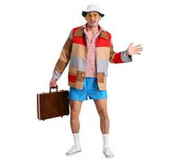 Fear and Loathing Raoul Duke Costume for Men Official Movie Deluxe Set Jacket, Shirt, Shorts, Hat & Accessories