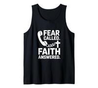 Fear Called Faith Answered Christian Cross Hope Jesus Tank Top
