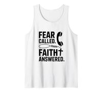Fear Called Faith Answered Christian Cross Hope Jesus Tank Top