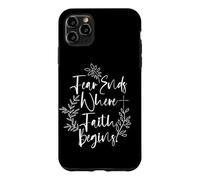 Fear Ends Where Faith Begins Botanical Floral Case for iPhone 11 Pro Max