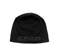 Fear Factory Beanie Hat cap Distressed Band Logo Official Black jersey One Size