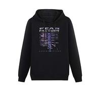Fear Factory Demanufacture Rock Metal Hoodies Long Sleeve Pullover Loose Hoody Sweatershirt XL Black
