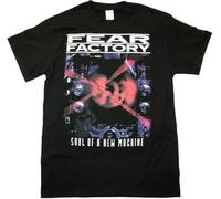Fear Factory Soul of A New Machine Mens T-Shirt Industrial Metal Death Metal Black(Small)