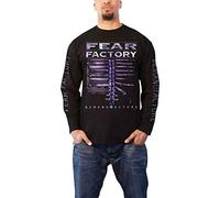 Fear Factory T Shirt Demanufacture Band Logo Official Mens Black Long Sleeve M
