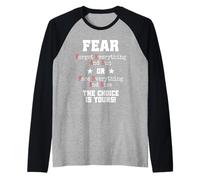Fear Forget Everything and Run Or Face Rise Choice is Yours Raglan Baseball Tee