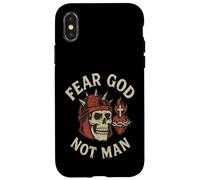 Fear God Not Man Retro Vintage Christian Fitness Lover Gym Case for iPhone X/XS