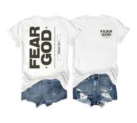 Fear God T-Shirt, Fear God Shirt, Fear God Tee Shirt, Blessed are Who Fear The Lord Who Walk in His Ways Shirts White