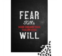 Fear Kills Dreams Adult Jigsaw Puzzle, 1000 Pieces, 52x38cm/1000pcs, Clean White Cardboard for Sorting; for Quiet Focus at Your Own Pace