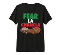 Fear La Chancla Mexican Flag Mexico Aztec Funny Chicano Mex Premium T-Shirt
