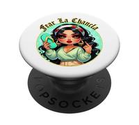 Fear La Chancla Spanish Curvy Chibi Mom Chanclazo Fregona PopSockets Adhesive PopGrip