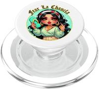 Fear La Chancla Spanish Curvy Chibi Mom Chanclazo Fregona PopSockets PopGrip for MagSafe
