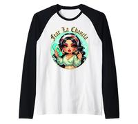 Fear La Chancla Spanish Curvy Chibi Mom Chanclazo Fregona Raglan Baseball Tee