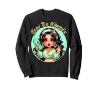 Fear La Chancla Spanish Curvy Chibi Mom Chanclazo Fregona Sweatshirt