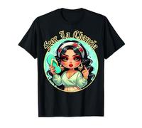 Fear La Chancla Spanish Curvy Chibi Mom Chanclazo Fregona T-Shirt