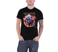 Fear Live Flames T Shirt Iron Maiden Black L