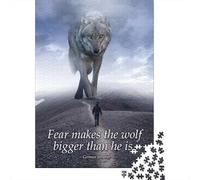 Fear Makes The Wolf Bigger Adult Jigsaw Puzzle, 1000 Pieces, 52x38cm/1000pcs, for Progress Whenever Time Allows; Low-dust White Cardboard Pieces