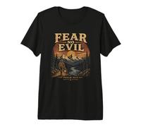 Fear No Evil Psalm 23 4 Christian Hiking Nature Premium T-Shirt