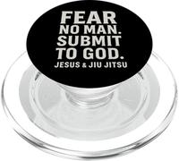 Fear No Man Submit To God Christian Jesus and Jiu Jitsu PopSockets PopGrip for MagSafe