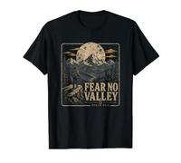Fear No Valley Psalm 23 4 Christian Hiking Faith Value Graphic T-Shirt, Men, Black, L
