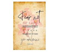 Fear Not For I Have Redeemed You Wall-Art Isaiah 43:1 - Modern Landscape Scripture Print on Canvas, Christian Inspirational Quote for Home and Office(Unframed,12x18inch(30x45cm))