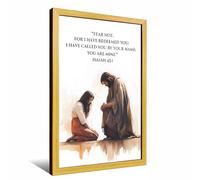 Fear not I have redeemed you I have called you by name You are mine Bible verse Canvas Painting Christian Gifts Art Indoor Decor for Home Offices Bedroom Prayer Room Farmhouse Framed Ready to Hang