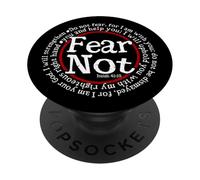 Fear Not Isaiah 41:10 Christian Faith & Strength Design PopSockets Adhesive PopGrip