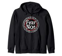 Fear Not Isaiah 41:10 Christian Faith & Strength Design Zip Hoodie