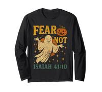 Fear Not Isaiah 41:10 Christian Vintage Halloween 90s Retro Long Sleeve T-Shirt