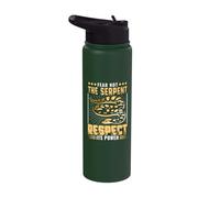 Fear not The Serpent - Herpetologist Snake Stainless Steel Insulated Water Bottle