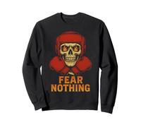 Fear Nothing Boxing Skull Fire Eyes Sweatshirt