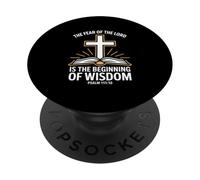 Fear Of The Lord Is Wisdom Psalm 111:10 Scripture PopSockets Adhesive PopGrip