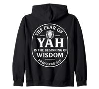 Fear of YAH Wisdom Begins Proverbs 9 Design Zip Hoodie