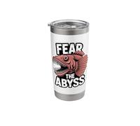 Fear THE Abyss Anglerfish Scary Fishing Edgy Horror Red Stainless Steel Insulated Tumbler