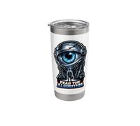 Fear The Algorithm Funny AI Programmer Developer Stainless Steel Insulated Tumbler