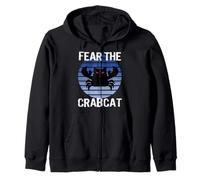 Fear the Crabcat - Funny Crab cat Cryptid Cryptozoology Zip Hoodie