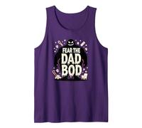 Fear The Dad BOD: Spooky Father's Day Monster Humor Tank Top, Men, Purple, L
