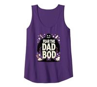 Fear The Dad BOD: Spooky Father's Day Monster Humor Tank Top, Women, Purple, L