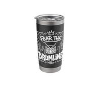 Fear The Drumline King Graffiti Marching Band Drummer Stainless Steel Insulated Tumbler