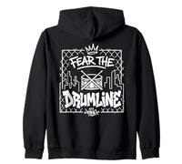 Fear The Drumline King Graffiti Marching Band Drummer Zip Hoodie