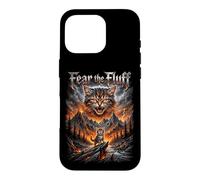 Fear the Fluff Epic Cat Volcano Lightning Fantasy Case for iPhone 16 Pro