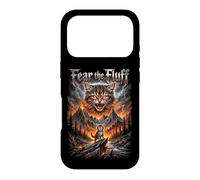 Fear the Fluff Epic Cat Volcano Lightning Fantasy Case for iPhone 17 Pro