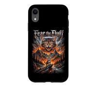 Fear the Fluff Epic Cat Volcano Lightning Fantasy Case for iPhone XR