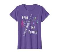 Fear The Flutes - Flute Player Flutist Marching Band Music T-Shirt