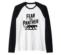 Fear The Panther Fearless Spirit Animal Lover Raglan Baseball Tee