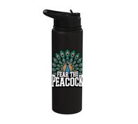 Fear The Peacock Stainless Steel Insulated Water Bottle