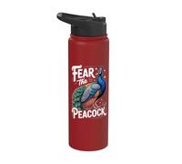 Fear The Peacock Stainless Steel Insulated Water Bottle