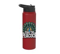 Fear The Peacock Stainless Steel Insulated Water Bottle